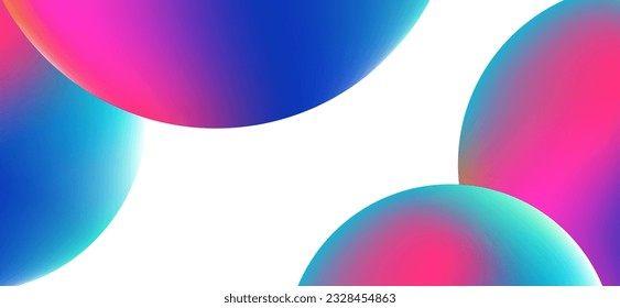 Multicolored abstract background design. Fluid gradient circle shapes composition. Futuristic design landing page, cover, banner, ads, social media, presentation concept.