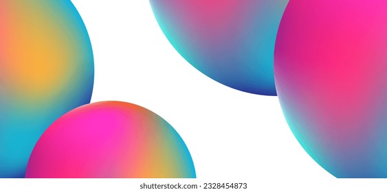 Multicolored abstract background design. Fluid gradient circle shapes composition. Futuristic design landing page, cover, banner, ads, social media, presentation concept.