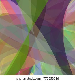 Multicolored abstract background from dynamic curves - vector design