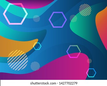 Multicolored abstract background. Fashionable color form palette. Eps10 vector. - Vector graphics