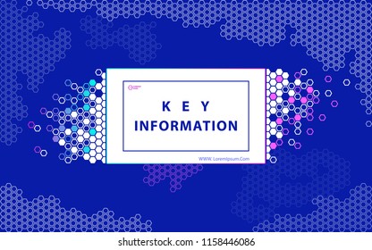 Multicolored abstract background. Minimum geometric background. Set of geometric shapes. It is used for flyers, posters, brochures, posters, banners. Blue, white, green, hexagons, text, font, vector