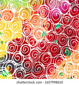 Un fondo abstracto multicolor. Medios mixtos. Choque de arcoiris. Vector ilustrado