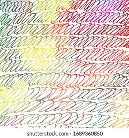 A multicolored abstract background. Mixed media. Rainbow hatching. Vector Illustrated
