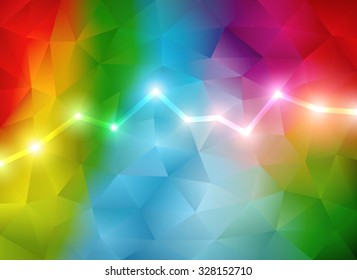 Multicolored abstract background vector illustration with triangular style. Saved in EPS 10 file with transparencies. Well organized and easy to use.