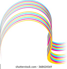 multicolored abstract background of wavy lines