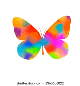 Multicolored abstract butterfly