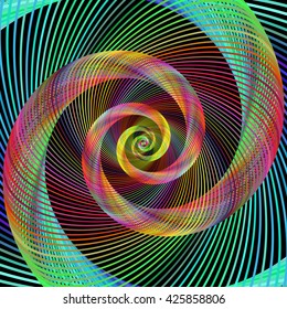 Multicolored abstract computer generated spiral fractal design background