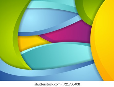 Fundo ondulado corporativo abstrato multicolorido. Design vetorial