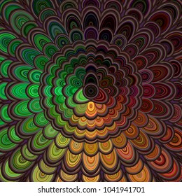 Multicolored abstract floral mandala background - vector digital art graphic design