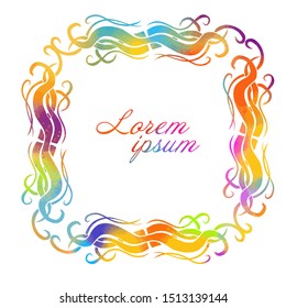 Multi-colored abstract frame. Vector illustration