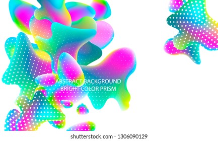 Multicolored abstract futurism background with volumetric elements banner template trendy minimalism