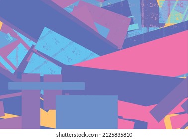 Multicolored abstract geometric grunge background