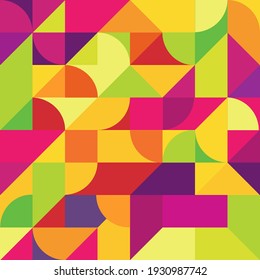 Fondo de formas geométricas abstractas multicolor. Fondo del vector