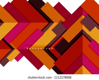 Formas geométricas abstractas multicolores, fondo geométrico para banner web, presentación comercial, paquete de anuncios, plantilla de impresión, fondo de pantalla