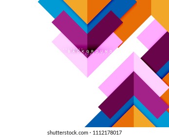 Multicolored abstract geometric shapes, geometry background for web banner, business presentation, ads package, print template, wallpaper