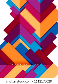 Formas geométricas abstractas multicolores, fondo geométrico para banner web, presentación comercial, paquete de anuncios, plantilla de impresión, fondo de pantalla