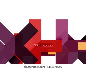 Multicolored abstract geometric shapes, geometry background for web banner, business presentation, ads package, print template, wallpaper