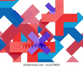 Abstrakte, mehrfarbige geometrische Formen, geometrischer Hintergrund für Webbanner, Geschäftspräsentation, Werbepaket, Druckvorlage, Bildschirmhintergrund