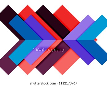 Formas geométricas abstractas multicolores, fondo geométrico para banner web, presentación comercial, paquete de anuncios, plantilla de impresión, fondo de pantalla