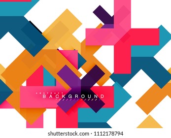 Multicolored abstract geometric shapes, geometry background for web banner, business presentation, ads package, print template, wallpaper
