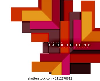 Multicolored abstract geometric shapes, geometry background for web banner, business presentation, ads package, print template, wallpaper