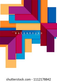 Abstrakte, mehrfarbige geometrische Formen, geometrischer Hintergrund für Webbanner, Geschäftspräsentation, Werbepaket, Druckvorlage, Bildschirmhintergrund