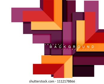 Formas geométricas abstractas multicolores, fondo geométrico para banner web, presentación comercial, paquete de anuncios, plantilla de impresión, fondo de pantalla