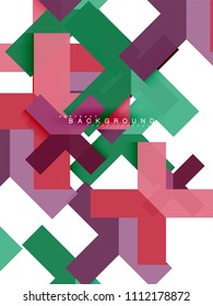 Formas geométricas abstractas multicolores, fondo geométrico para banner web, presentación comercial, paquete de anuncios, plantilla de impresión, fondo de pantalla
