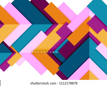 Formas geométricas abstractas multicolores, fondo geométrico para banner web, presentación comercial, paquete de anuncios, plantilla de impresión, fondo de pantalla