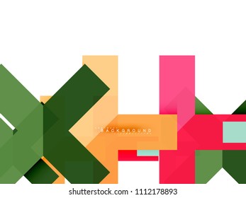 Formas geométricas abstractas multicolores, fondo geométrico para banner web, presentación comercial, paquete de anuncios, plantilla de impresión, fondo de pantalla