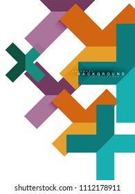 Formas geométricas abstractas multicolores, fondo geométrico para banner web, presentación comercial, paquete de anuncios, plantilla de impresión, fondo de pantalla