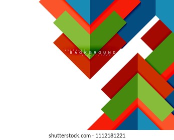 Multicolored abstract geometric shapes, geometry background for web banner, business presentation, ads package, print template, wallpaper