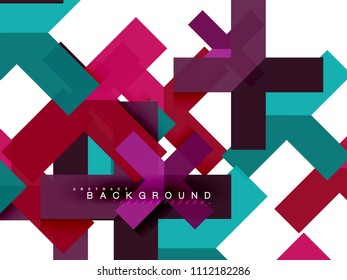 Formas geométricas abstractas multicolores, fondo geométrico para banner web, presentación comercial, paquete de anuncios, plantilla de impresión, fondo de pantalla
