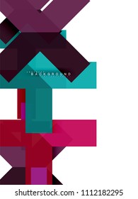 Multicolored abstract geometric shapes, geometry background for web banner, business presentation, ads package, print template, wallpaper