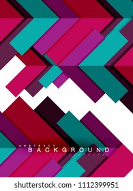 Multicolored abstract geometric shapes, geometry background for web banner, business presentation, ads package, print template, wallpaper