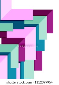 Multicolored abstract geometric shapes, geometry background for web banner, business presentation, ads package, print template, wallpaper