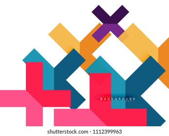 Multicolored abstract geometric shapes, geometry background for web banner, business presentation, ads package, print template, wallpaper