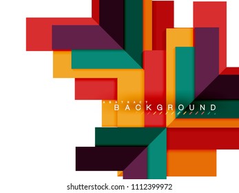 Multicolored abstract geometric shapes, geometry background for web banner, business presentation, ads package, print template, wallpaper