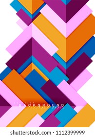 Formas geométricas abstractas multicolores, fondo geométrico para banner web, presentación comercial, paquete de anuncios, plantilla de impresión, fondo de pantalla