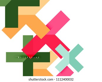 Formas geométricas abstractas multicolores, fondo geométrico para banner web, presentación comercial, paquete de anuncios, plantilla de impresión, fondo de pantalla