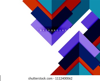 Multicolored abstract geometric shapes, geometry background for web banner, business presentation, ads package, print template, wallpaper