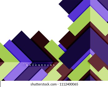 Multicolored abstract geometric shapes, geometry background for web banner, business presentation, ads package, print template, wallpaper