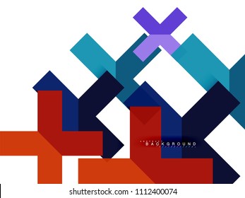 Formas geométricas abstractas multicolores, fondo geométrico para banner web, presentación comercial, paquete de anuncios, plantilla de impresión, fondo de pantalla