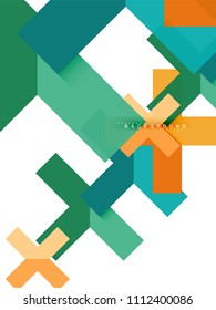 Multicolored abstract geometric shapes, geometry background for web banner, business presentation, ads package, print template, wallpaper