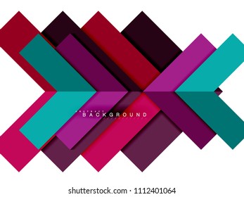 Multicolored abstract geometric shapes, geometry background for web banner, business presentation, ads package, print template, wallpaper