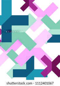Multicolored abstract geometric shapes, geometry background for web banner, business presentation, ads package, print template, wallpaper