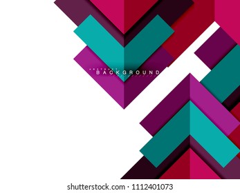 Abstrakte, mehrfarbige geometrische Formen, geometrischer Hintergrund für Webbanner, Geschäftspräsentation, Werbepaket, Druckvorlage, Bildschirmhintergrund