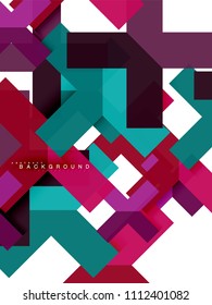 Formas geométricas abstractas multicolores, fondo geométrico para banner web, presentación comercial, paquete de anuncios, plantilla de impresión, fondo de pantalla