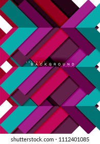 Multicolored abstract geometric shapes, geometry background for web banner, business presentation, ads package, print template, wallpaper