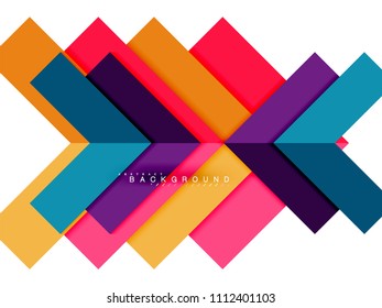 Multicolored abstract geometric shapes, geometry background for web banner, business presentation, ads package, print template, wallpaper